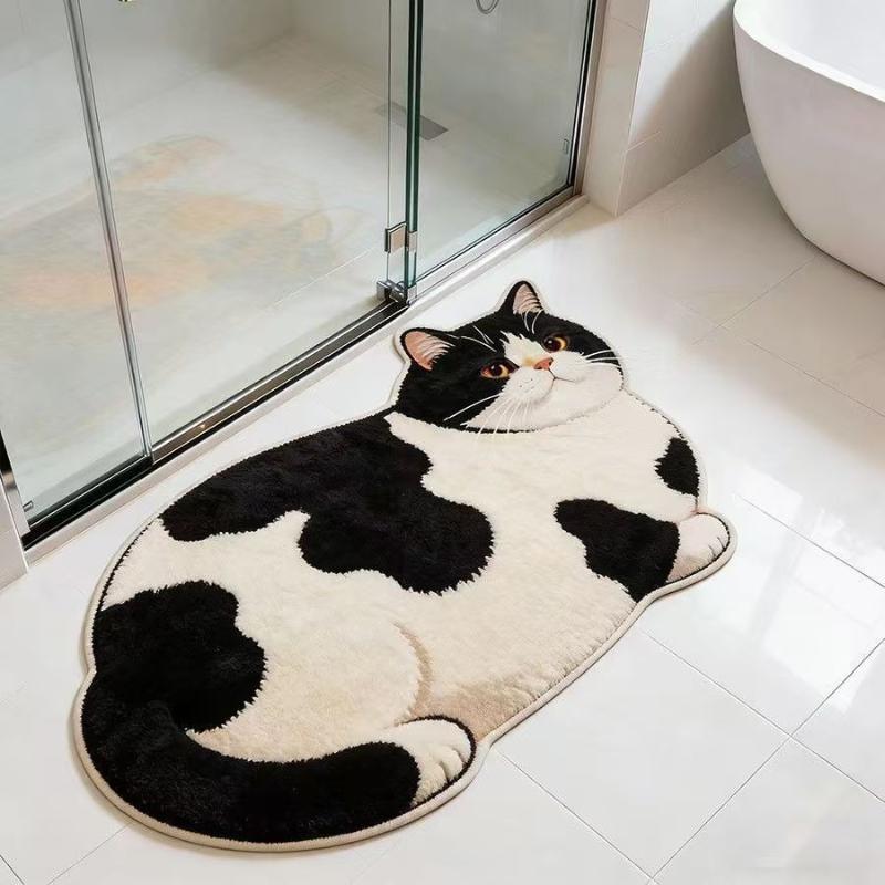 3D猫型珪藻土バスマット 高吸水性 滑り止め 速乾 玄関マッ - Quick Dry Diatomite Bath Mat のレビューと価格